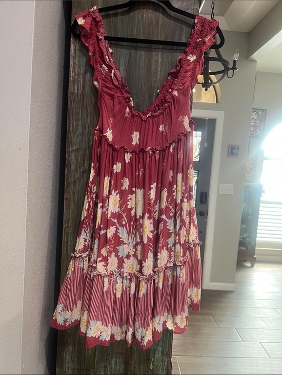 We The Free Dresses & Skirts - We The Free Red Floral Mini Dress